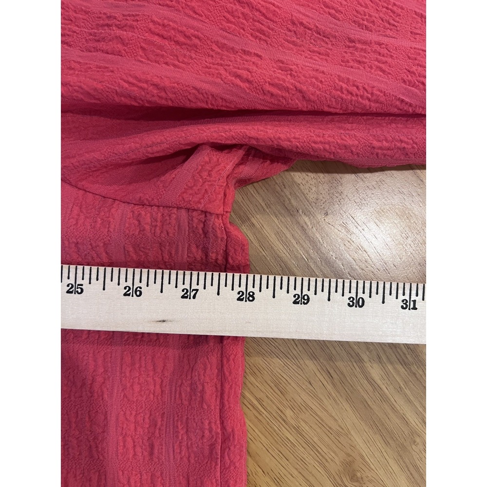 Ali Miles Blouse-Coral-2X- Cowl Neck Tunic Lagenlook Artsy Casual Office Travel - Picture 7 of 10